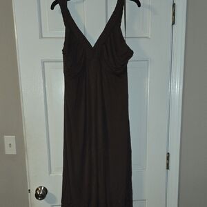 Lane Bryant Dark Brown Braided Strap Dress